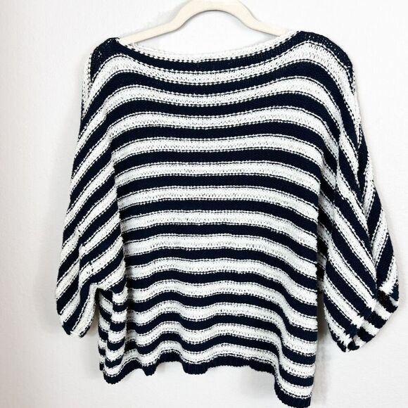 ANTHROPOLOGIE BY ANTHROPOLOGIE Blue & White Lita Striped Pullover Size XS/S - Picture 10 of 10